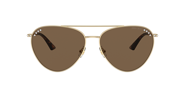 JC4002B Lichtgoud MetaalSunglass Frames van B24, met getinte lenzen