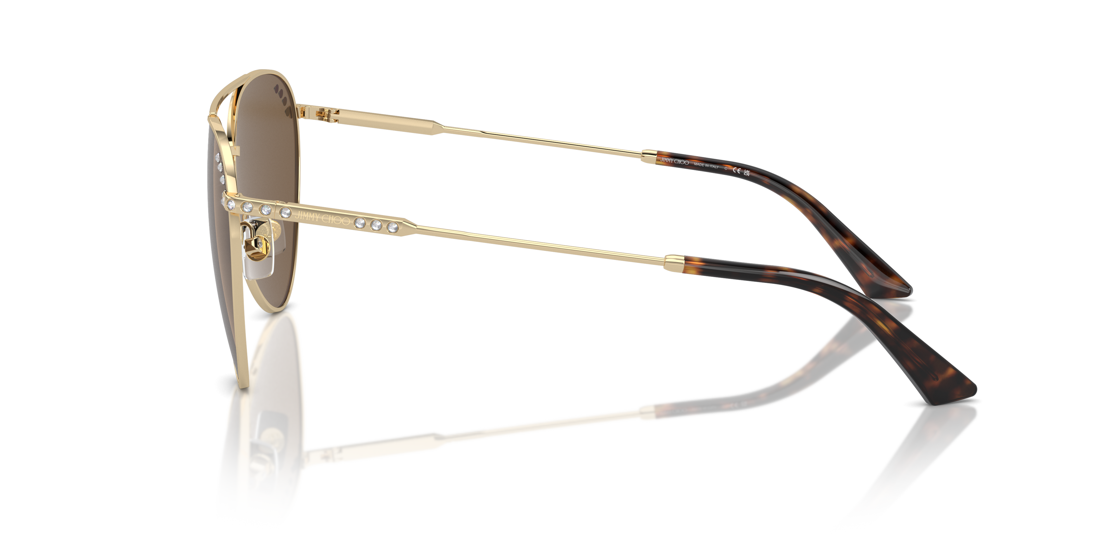 JC4002B Lichtgoud MetaalSunglass Frames van B24, Zijaanzicht