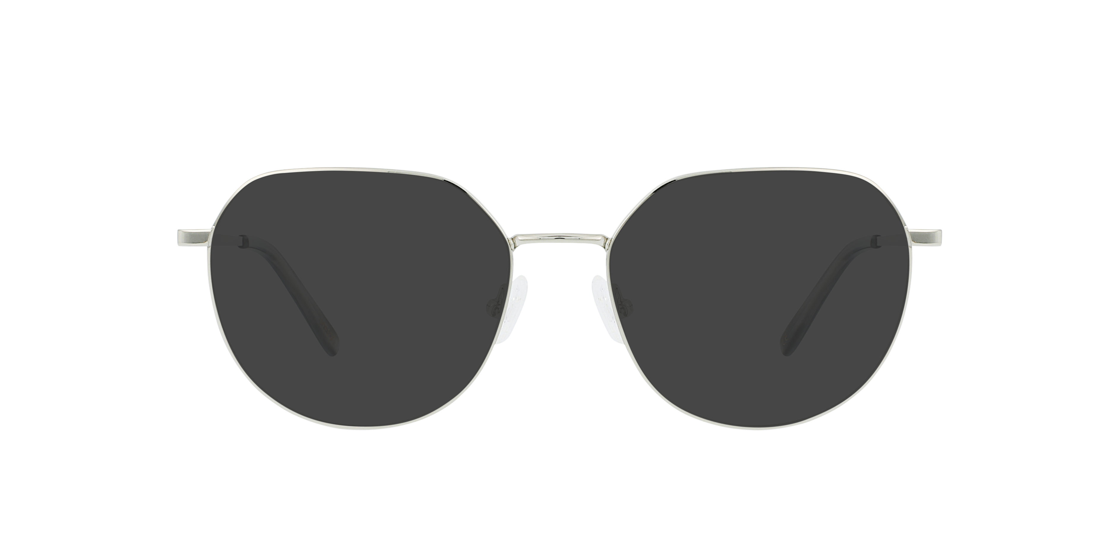 Nisrine Silver Metal MetallEyeglass Frames von B24, mit getönten Gläsern