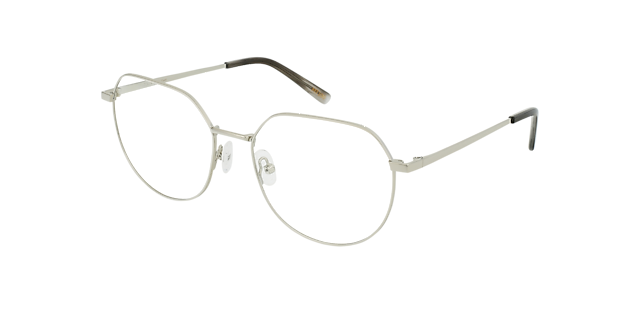 Nisrine Silver Metal MetaalEyeglass Frames van B24, Hoekweergave