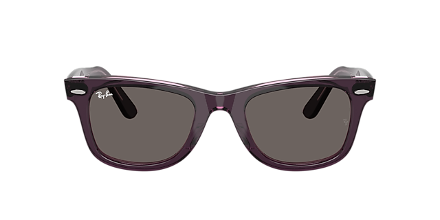 RB2140 Violet On Transparent Pink AcetaatSunglass Frames van B24, met getinte lenzen