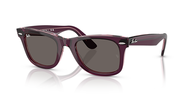 RB2140 Violet On Transparent Pink AcetaatSunglass Frames van B24, Hoekweergave