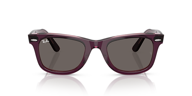 RB2140 Violet On Transparent Pink AcetaatSunglass Frames van B24, Vooraanzicht