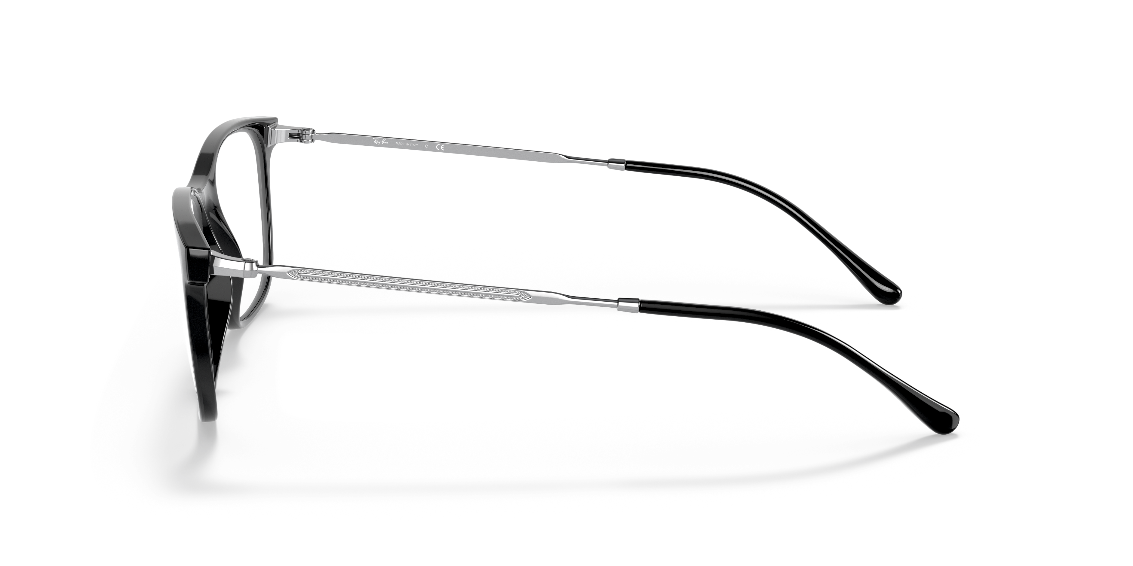 RB7244 Zwart KunststofEyeglass Frames van B24, Zijaanzicht