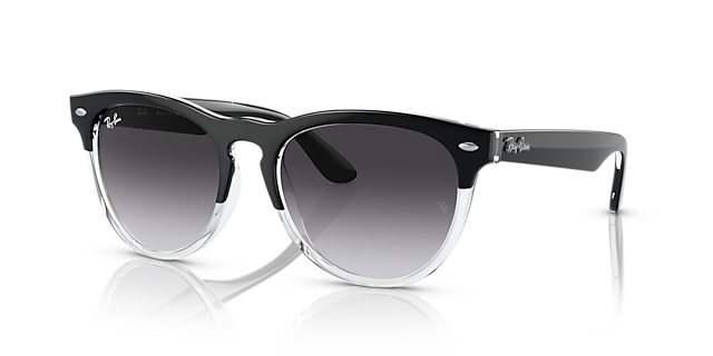 RB4471 Schwarz auf Transparent KunststoffSunglass Frames von B24, Dreiviertelansicht