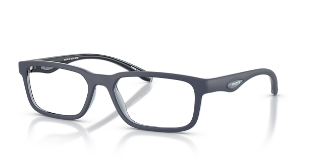 AN7283 Navy & Transparent Blue KunststoffEyeglass Frames von B24, Dreiviertelansicht