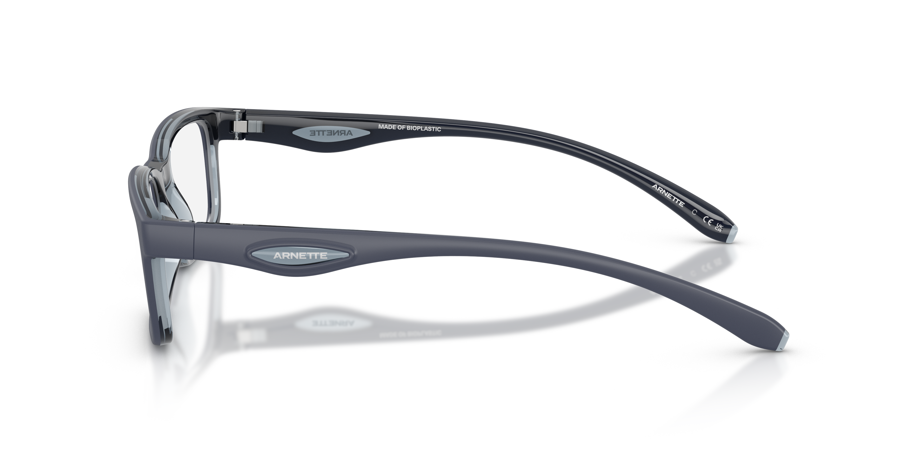 AN7283 Navy & Transparent Blue KunststoffEyeglass Frames von B24, Seitenansicht