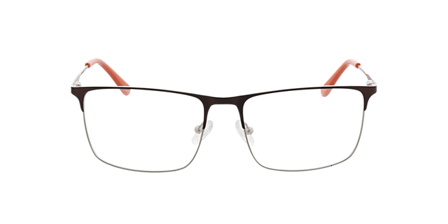 Melbourne Matbruin & matzilver MetaalEyeglass Frames van B24, Vooraanzicht