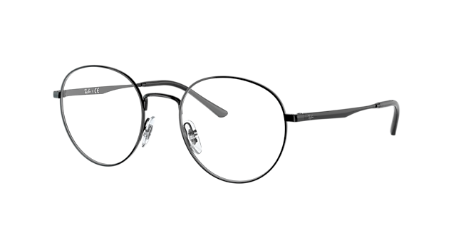 RB3681V Schwarz MetallEyeglass Frames von B24, Dreiviertelansicht