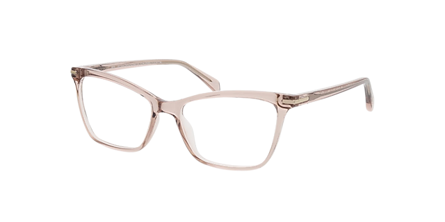 Aurora Kristal nude KunststofEyeglass Frames van B24, Hoekweergave