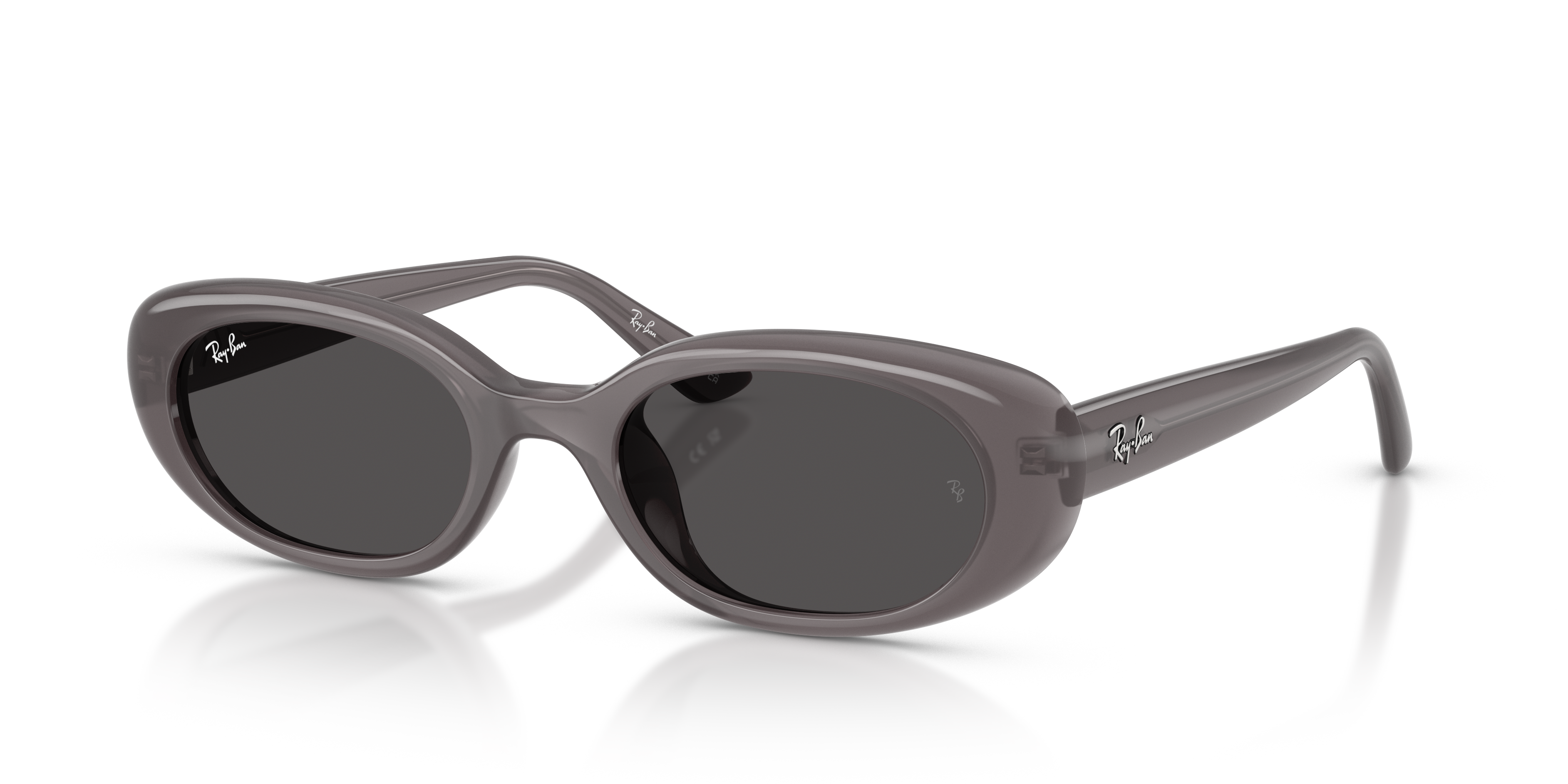 RB4441D Transparent Dark Grey KunststofSunglass Frames van B24, Hoekweergave