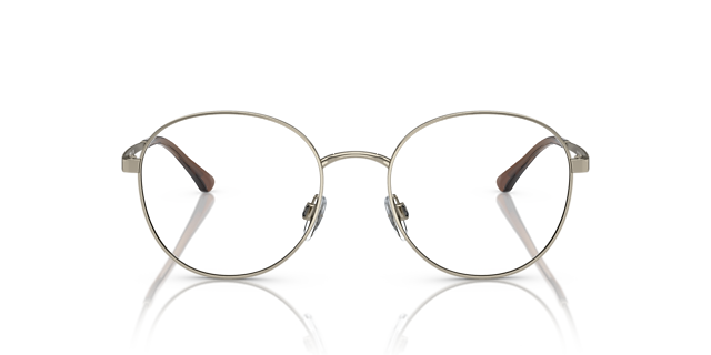 EA1144 Glanzend Lichtgoud MetaalEyeglass Frames van B24, Vooraanzicht