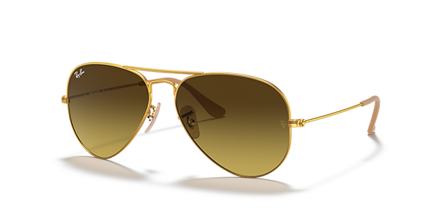 RB3025 Gold MetallSunglass Frames von B24, Dreiviertelansicht