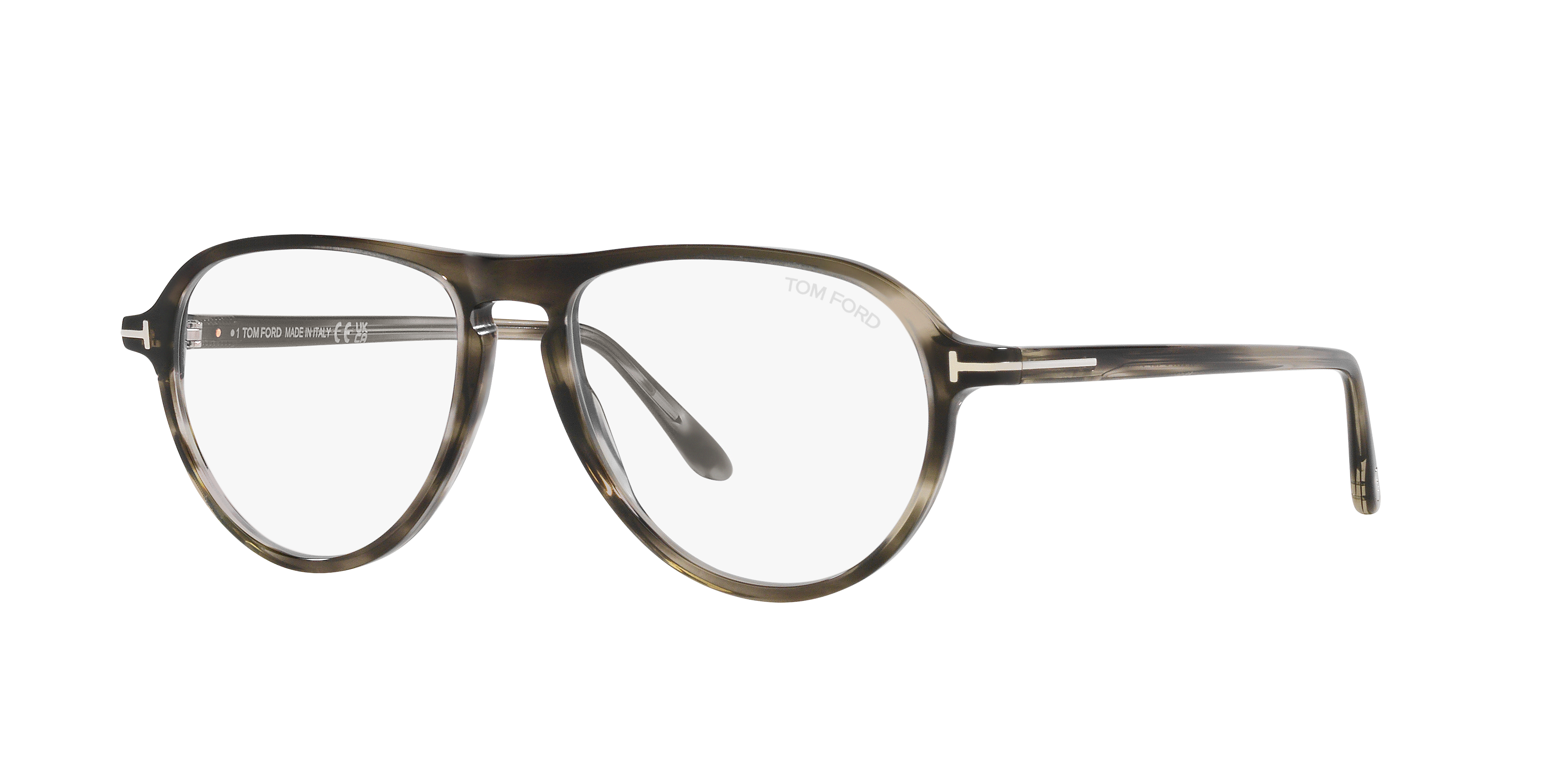 FT5869-B Grau AcetatEyeglass Frames von B24, Dreiviertelansicht