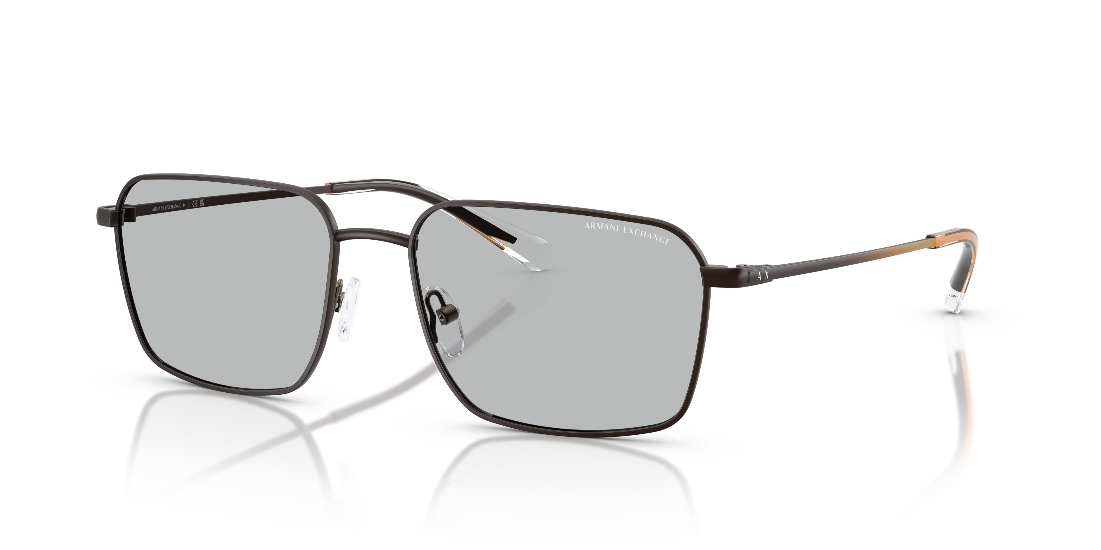 AX2053S Matt Gunmetal MetallSunglass Frames von B24, Dreiviertelansicht