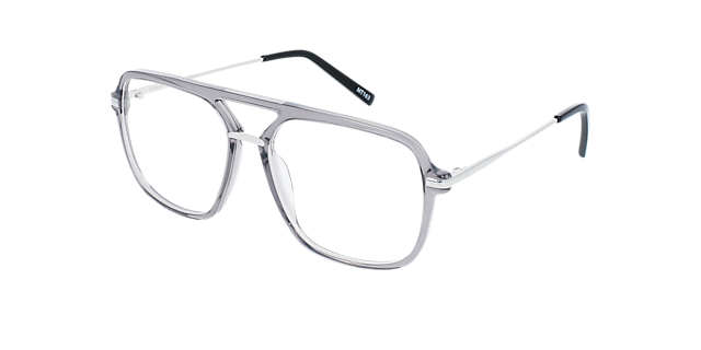 Freddy Dolphin Trail & Silver Metal AcetatEyeglass Frames von B24, Dreiviertelansicht