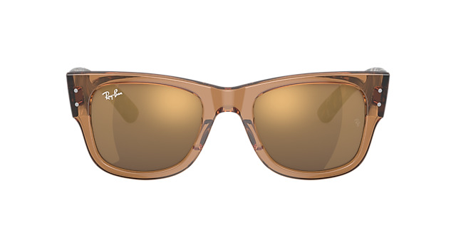 RB0840S Transparant bruin KunststofSunglass Frames van B24, met getinte lenzen