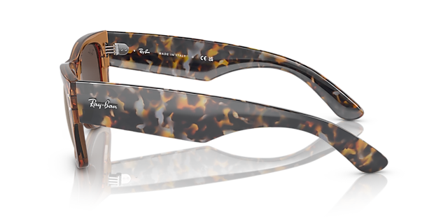 RB0840S Transparant bruin KunststofSunglass Frames van B24, Zijaanzicht