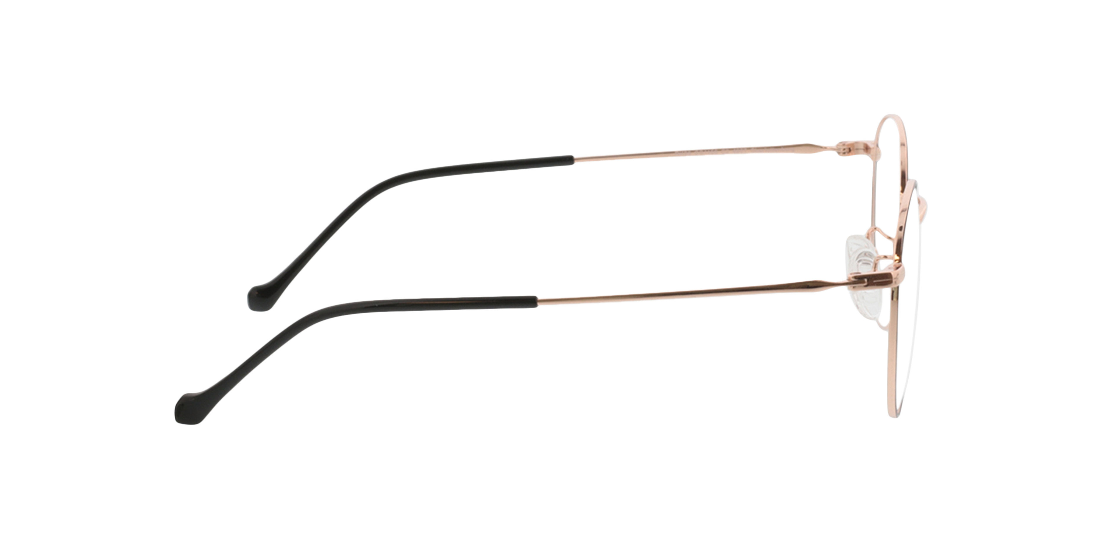 Charlottenburg Black  &  Pink Gold MetallEyeglass Frames von B24, Seitenansicht