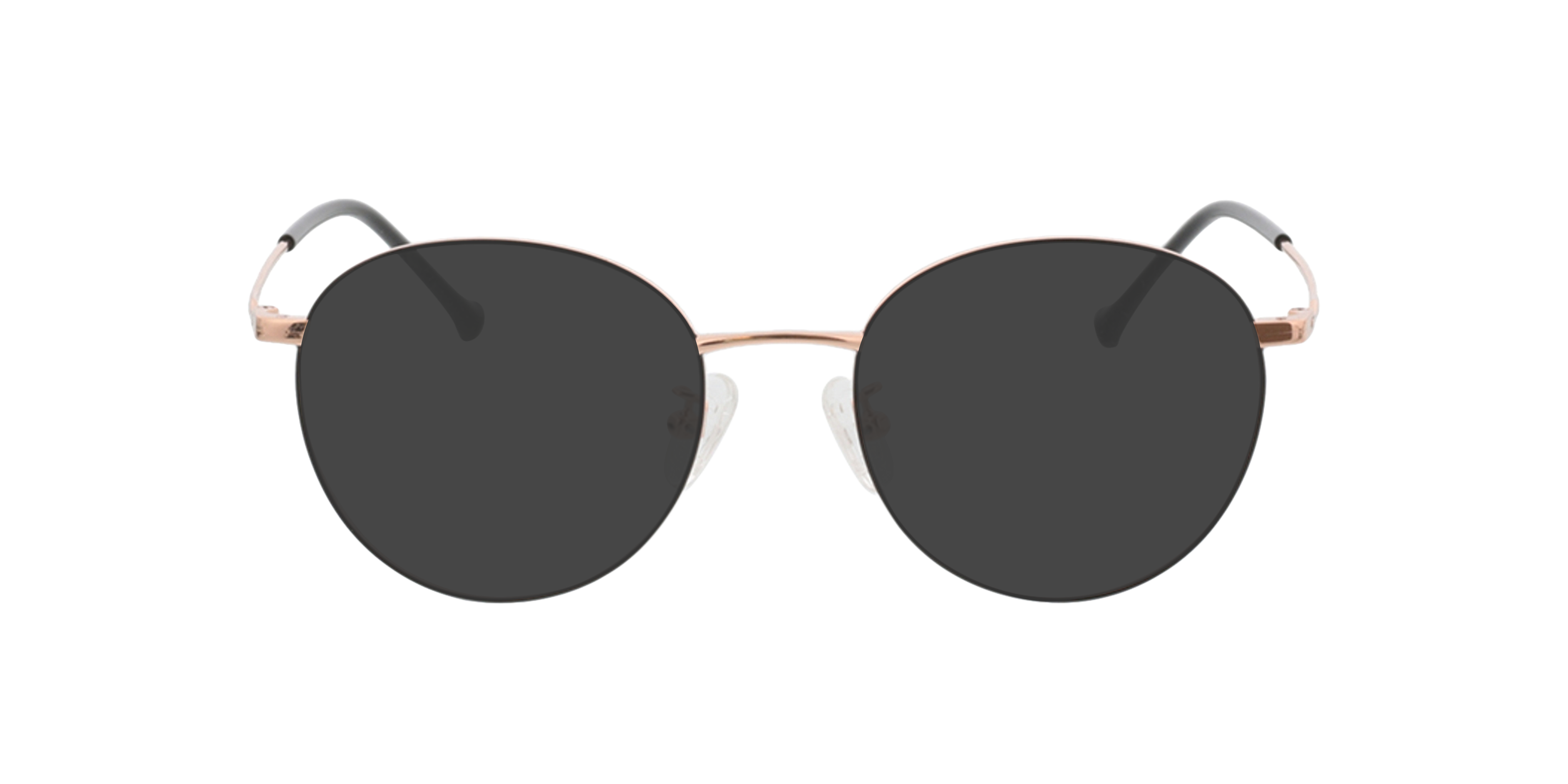 Charlottenburg Black  &  Pink Gold MetallEyeglass Frames von B24, mit getönten Gläsern