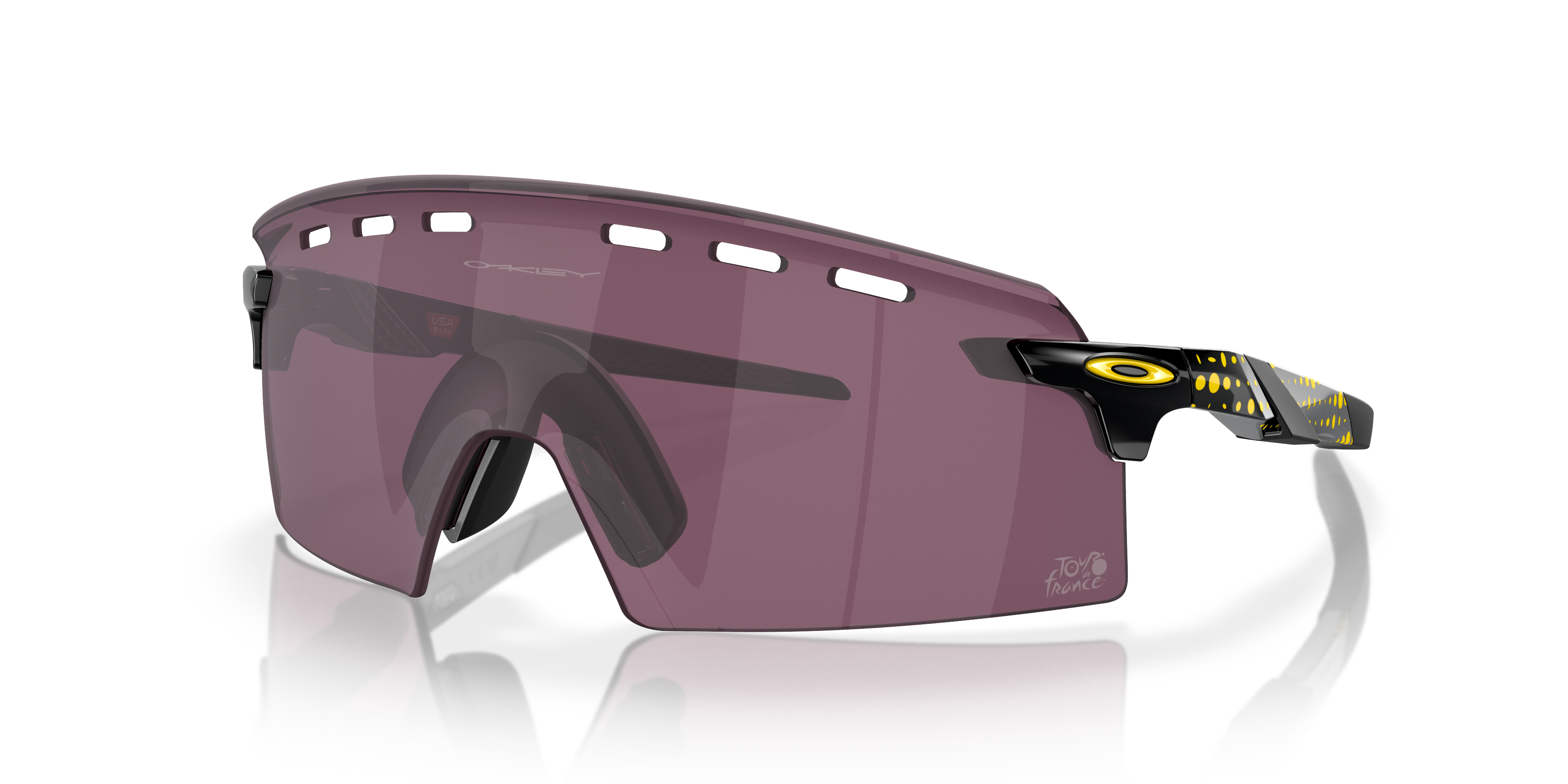 2024 Tour De France™ Encoder Strike Black Ink KunststoffSunglass Frames von B24, Dreiviertelansicht