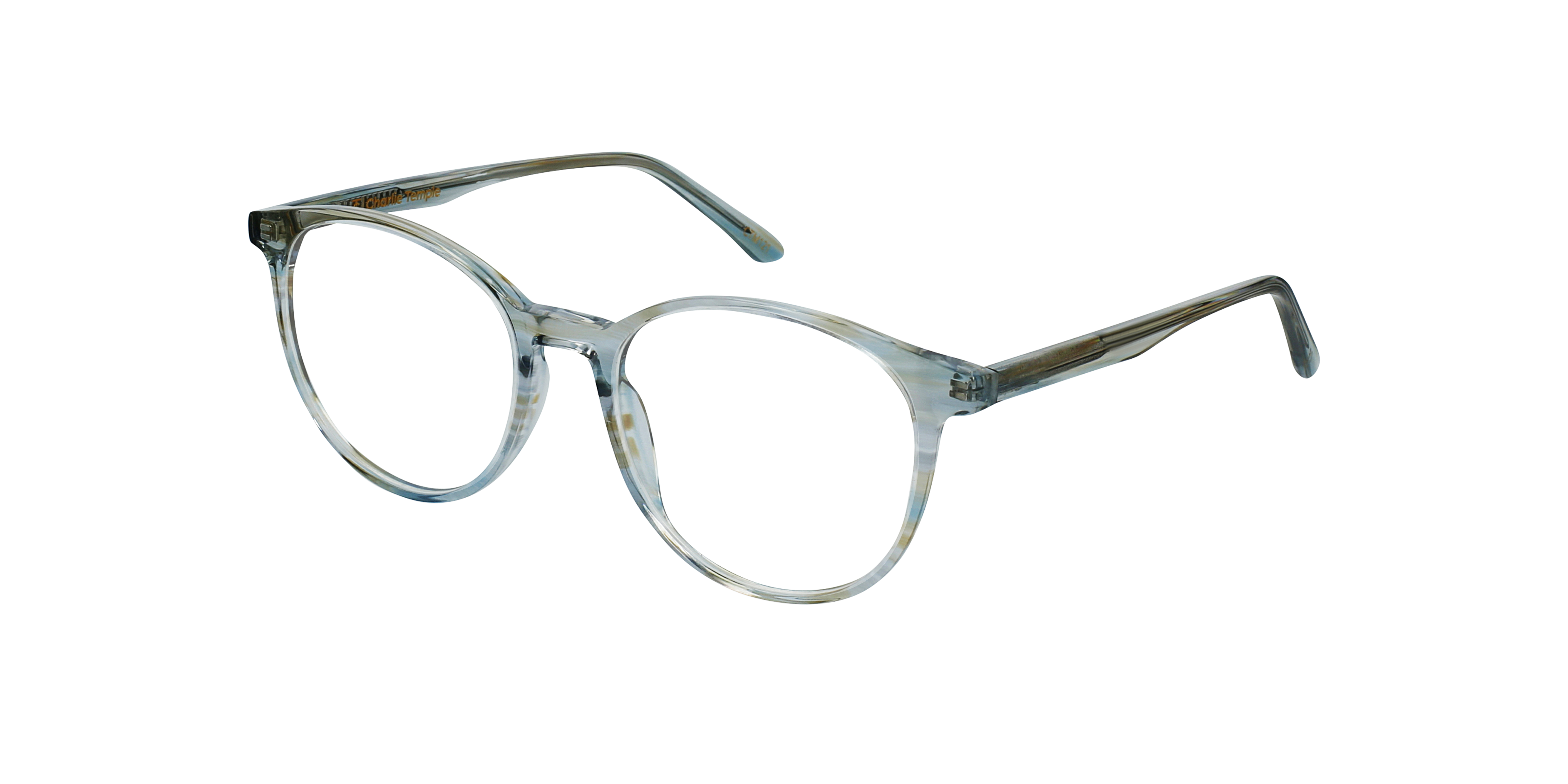 Sofia Blue Bayou AcetaatEyeglass Frames van B24, Hoekweergave