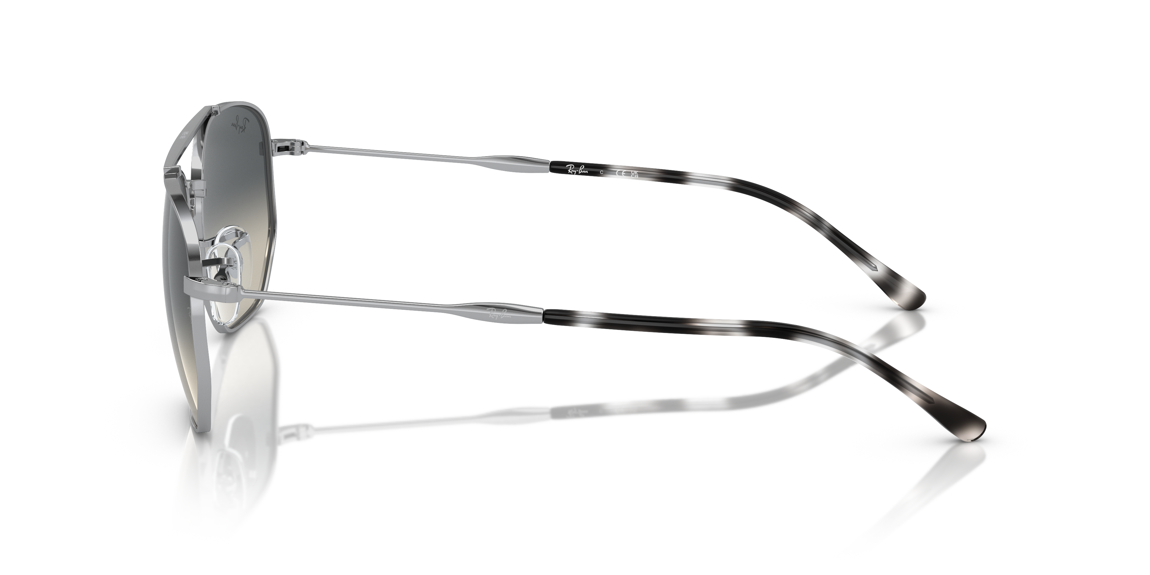 RB3707 Silber MetallSunglass Frames von B24, Seitenansicht