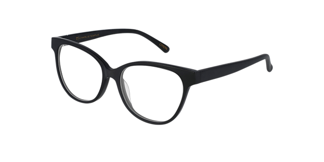 Florence CT Zwart AcetaatEyeglass Frames van B24, Hoekweergave