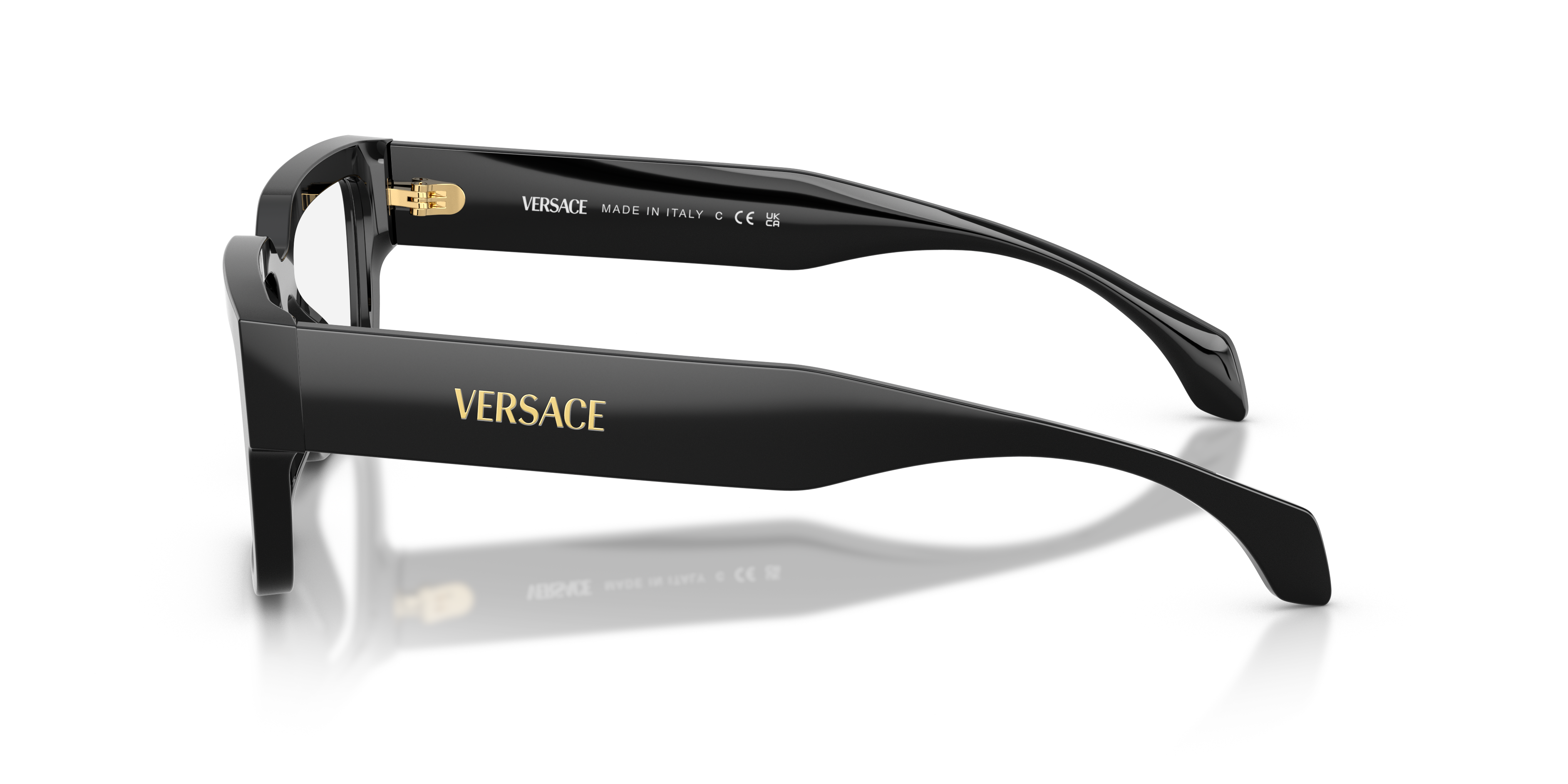 VE3374U Zwart AcetaatEyeglass Frames van B24, Zijaanzicht