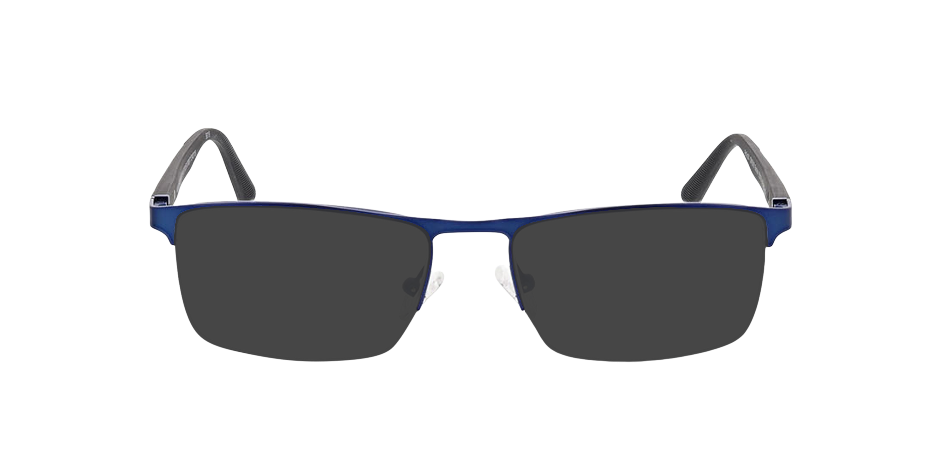 Boston Matt Dark Blue MetallEyeglass Frames von B24, mit getönten Gläsern