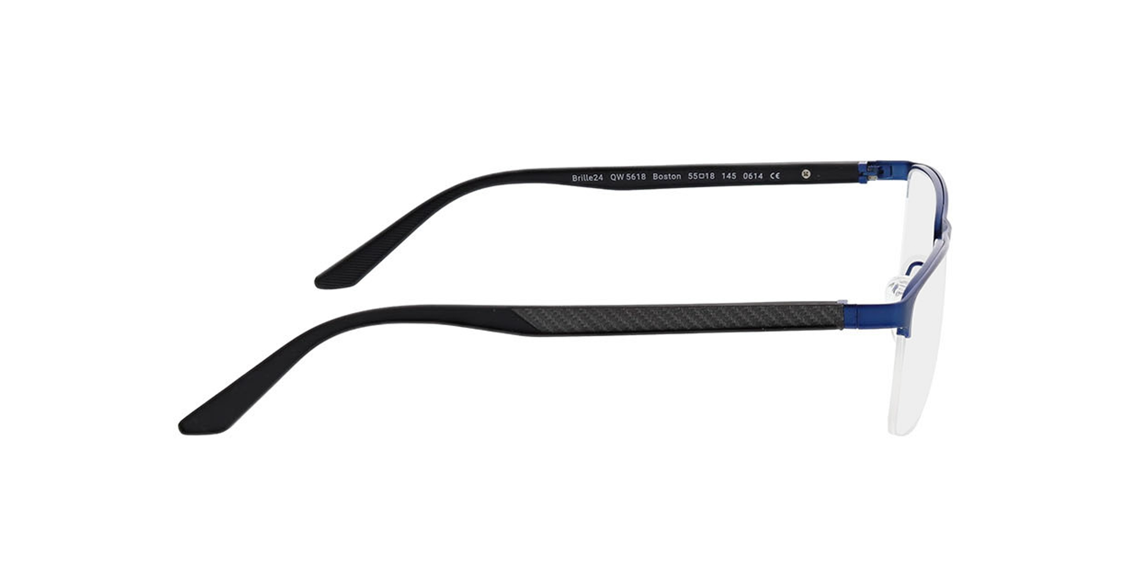 Boston Matt Dark Blue MetallEyeglass Frames von B24, Seitenansicht