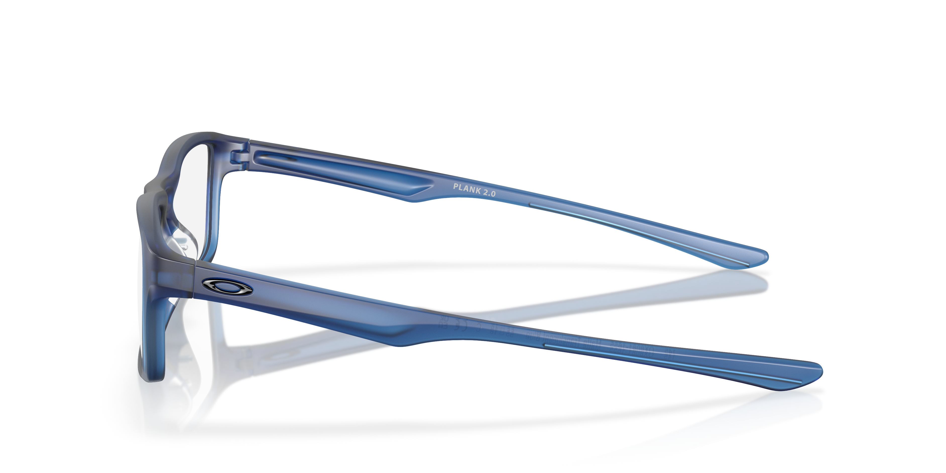 Plank 2.0 Matt Blau transluzent KunststoffEyeglass Frames von B24, Seitenansicht