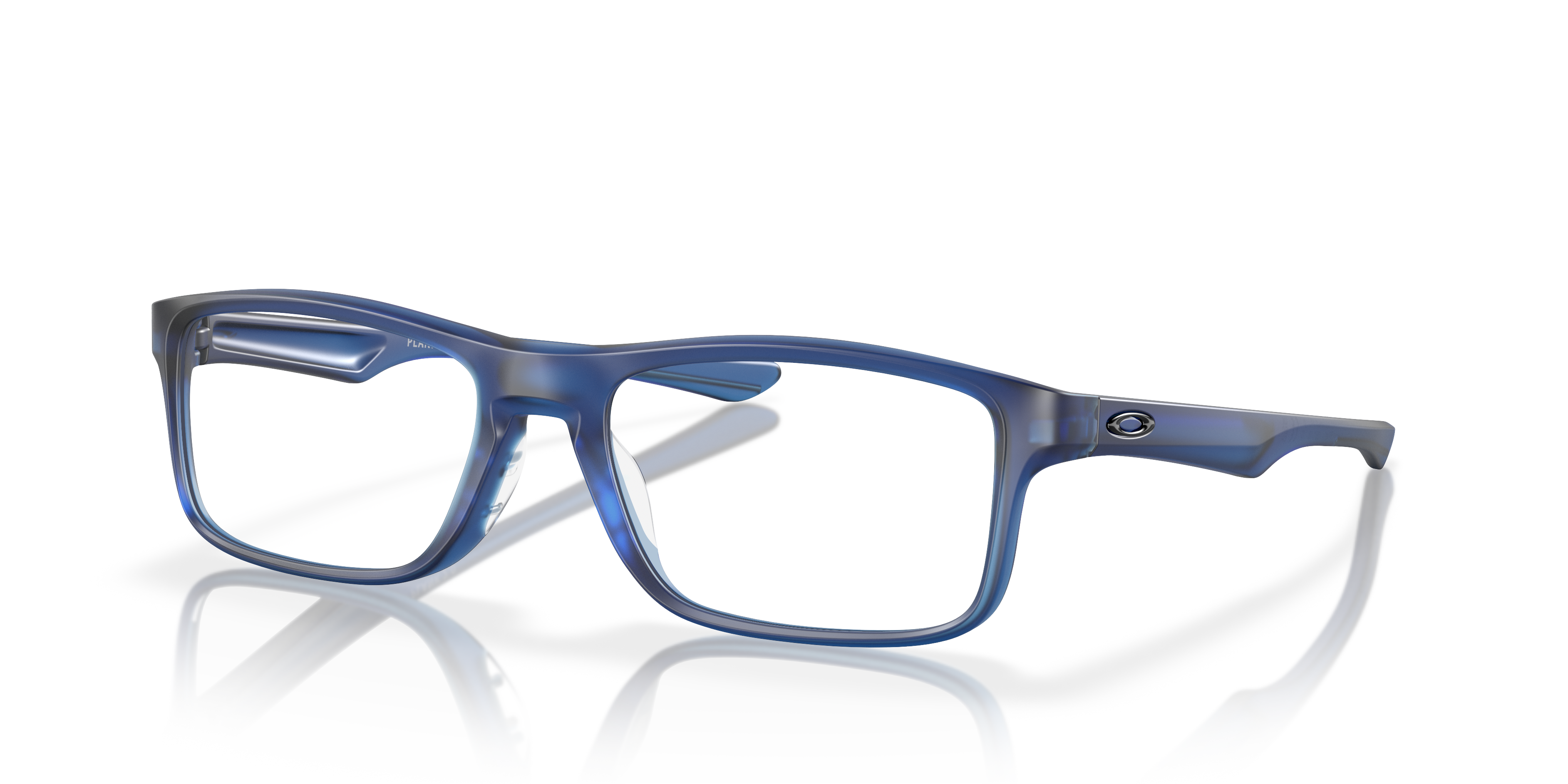 Plank 2.0 Matt Blau transluzent KunststoffEyeglass Frames von B24, Dreiviertelansicht