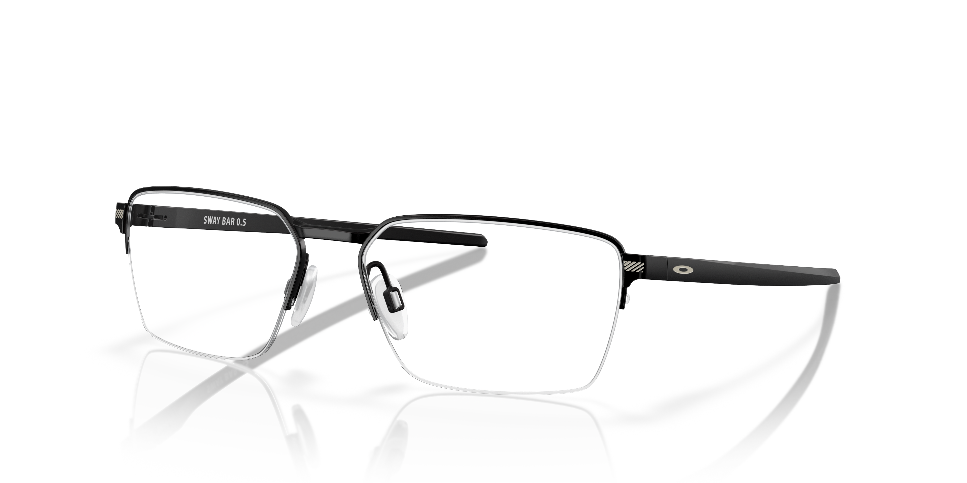 SWAY BAR 0.5 Schwarz satiniert TitanEyeglass Frames von B24, Dreiviertelansicht
