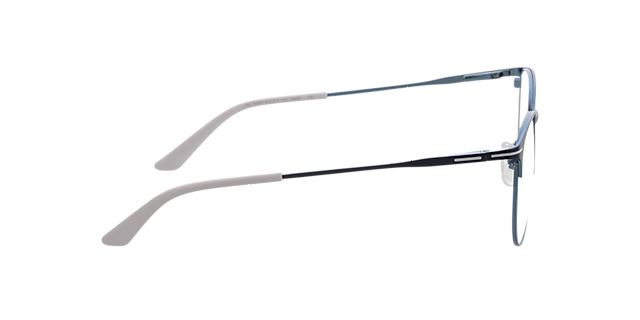 Cambridge Matt Blue & White MetallEyeglass Frames von B24, Seitenansicht