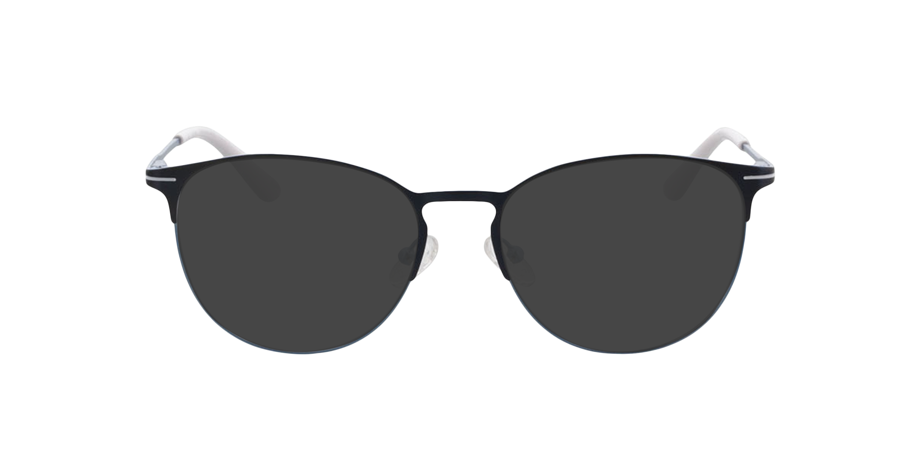 Cambridge Matt Blue  &  White MetallEyeglass Frames von B24, mit getönten Gläsern