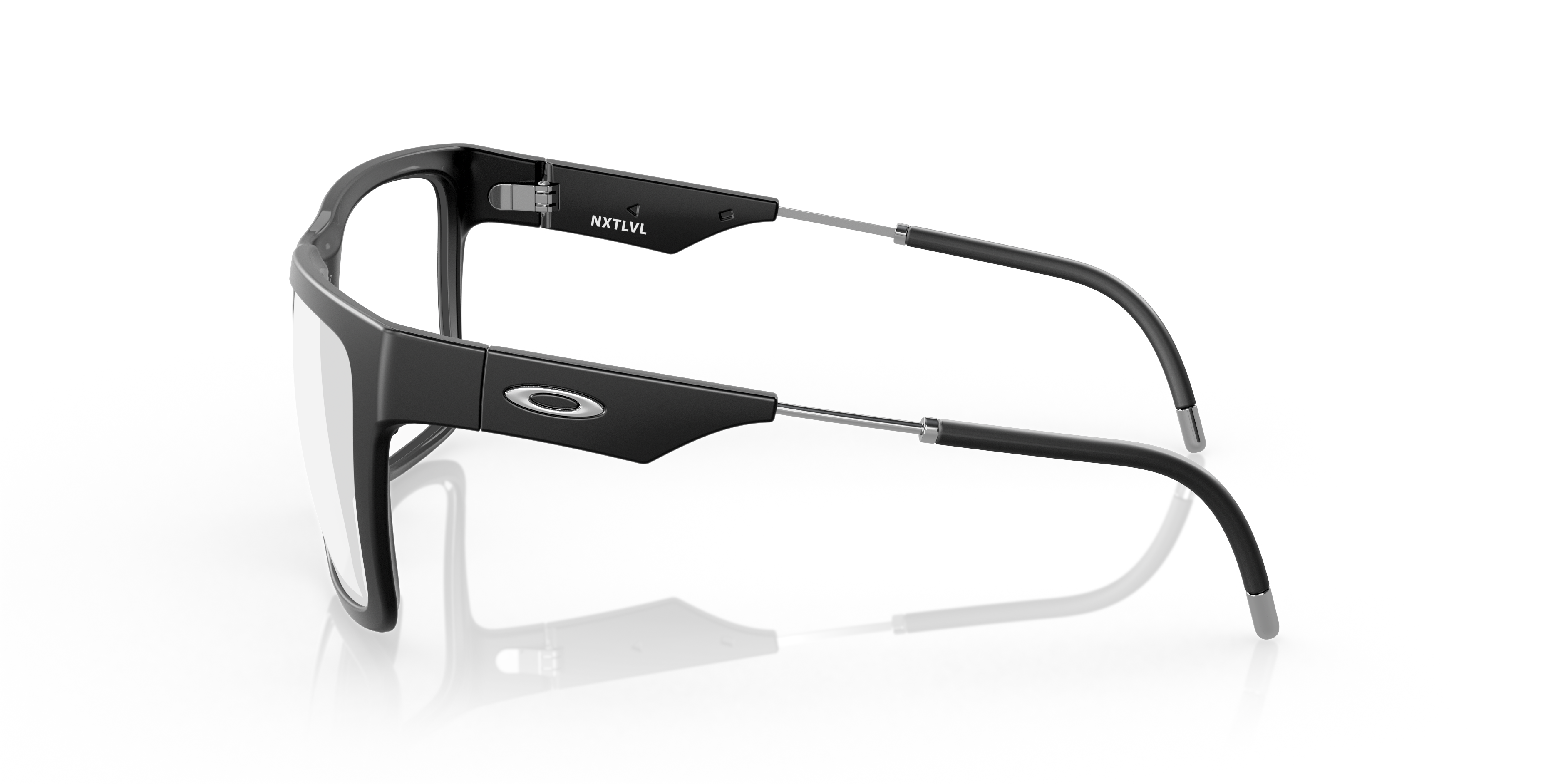 NXTLVL Schwarz satiniert KunststoffEyeglass Frames von B24, Seitenansicht