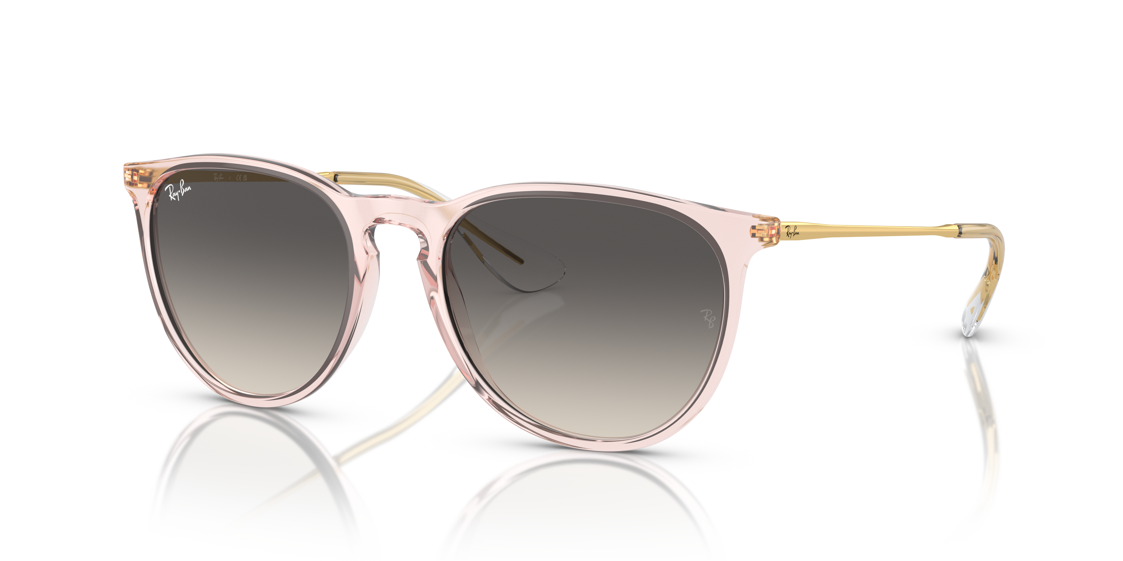 RB4171 Pink transparent KunststoffSunglass Frames von B24, Dreiviertelansicht