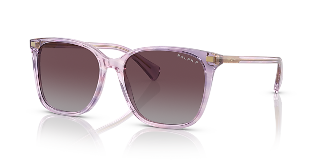 RA5293 Striped Purple AcetatSunglass Frames von B24, Dreiviertelansicht