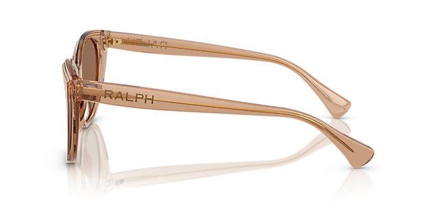 RA5324U Shiny Transparent Brown AcetaatSunglass Frames van B24, Zijaanzicht