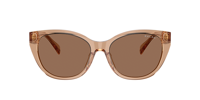 RA5324U Shiny Transparent Brown AcetaatSunglass Frames van B24, met getinte lenzen