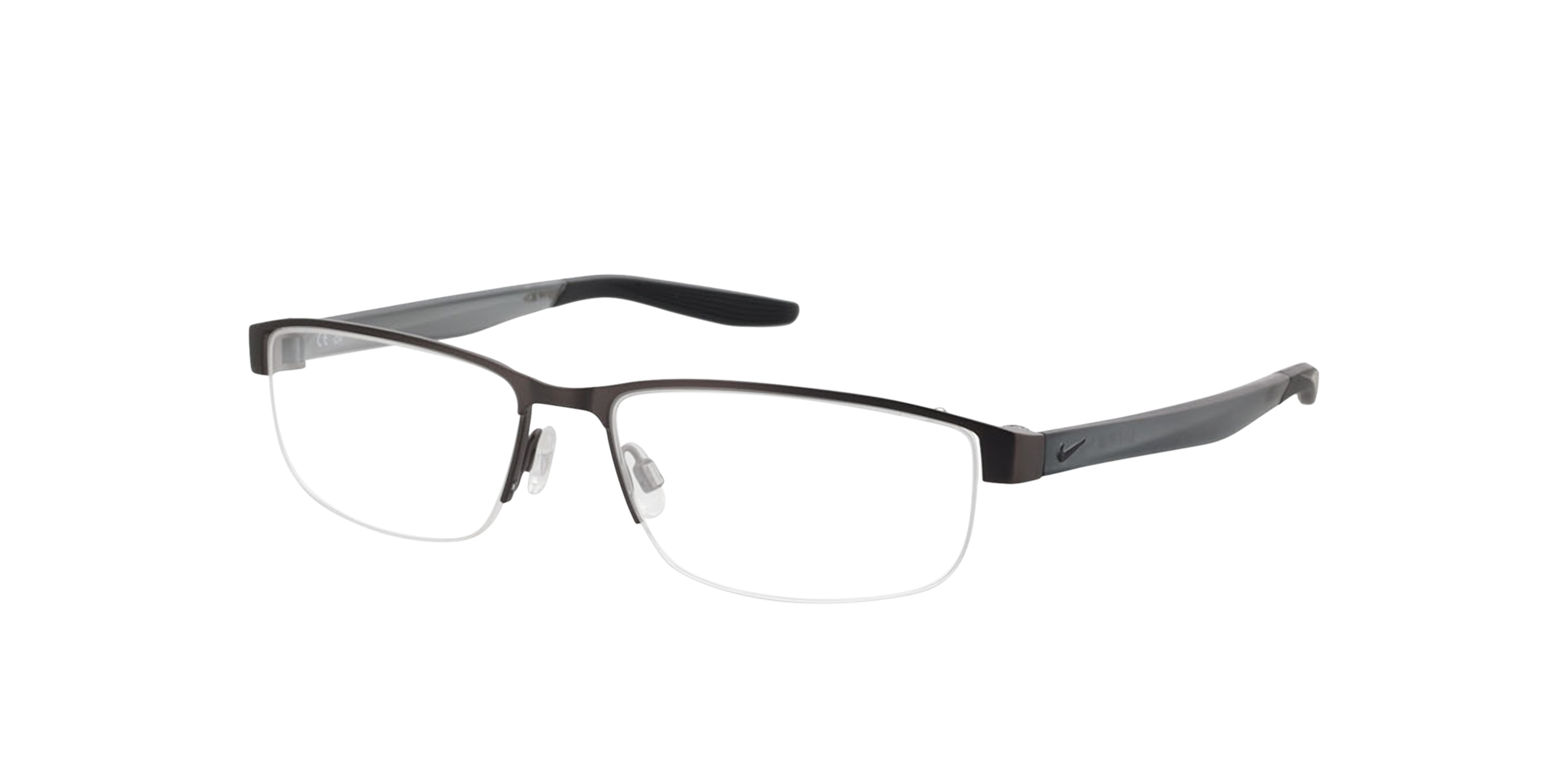 NIKE 8138 Staalgrijs zwart MetaalEyeglass Frames van B24, Hoekweergave