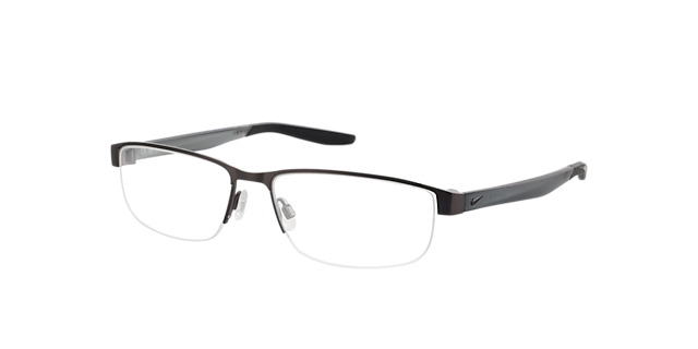 NIKE 8138 Staalgrijs zwart MetaalEyeglass Frames van B24, Hoekweergave