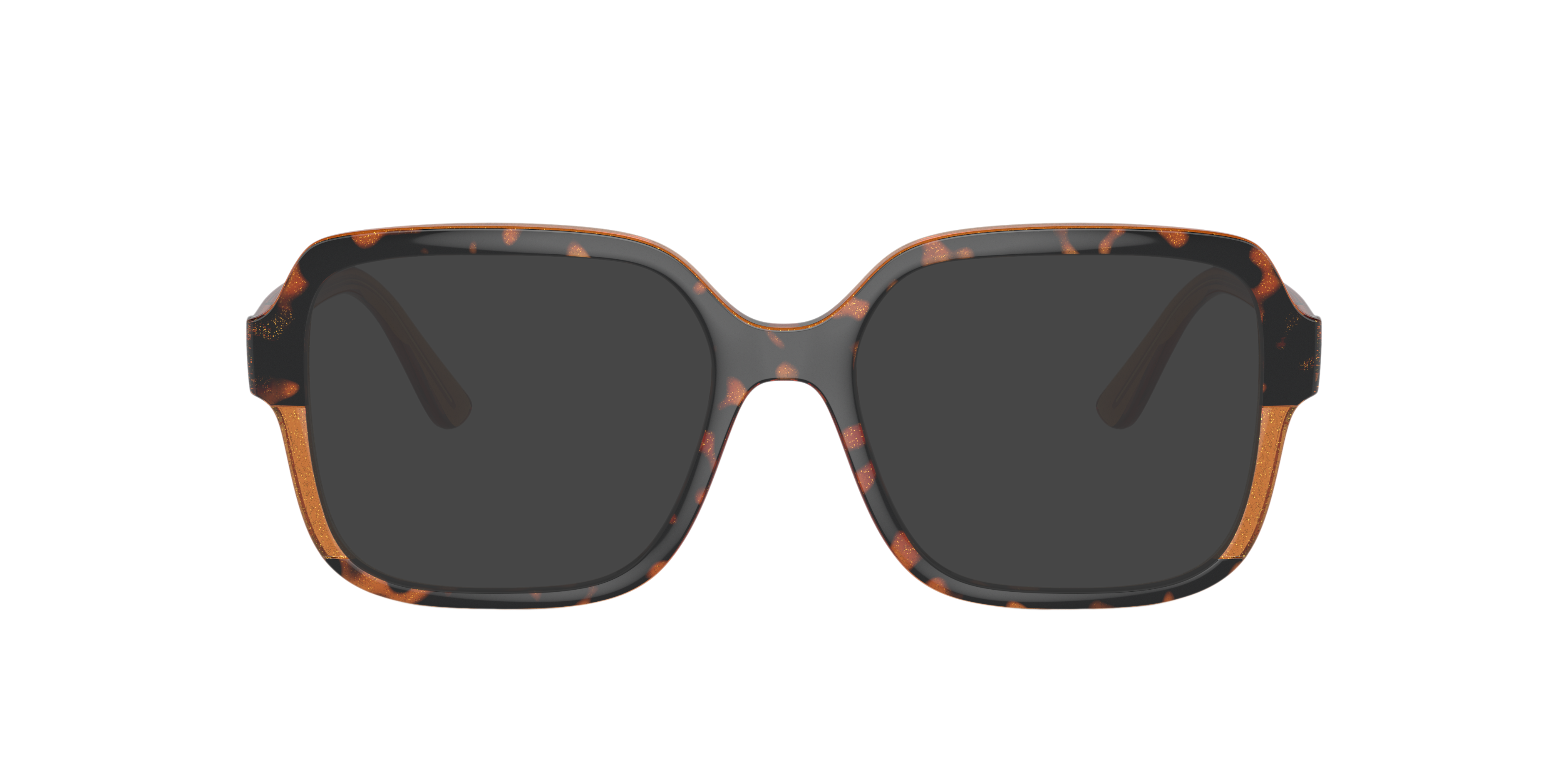 VO5555 Havana & transparant bruin glitter KunststofEyeglass Frames van B24, met getinte lenzen