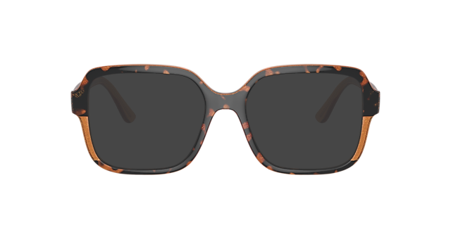 VO5555 Havana & transparant bruin glitter KunststofEyeglass Frames van B24, met getinte lenzen