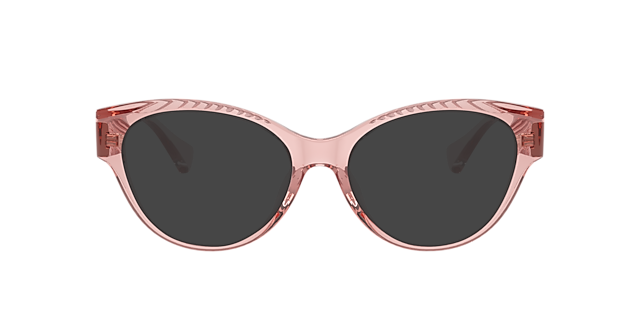 RA7164U Shiny Transparent Pink KunststofEyeglass Frames van B24, met getinte lenzen