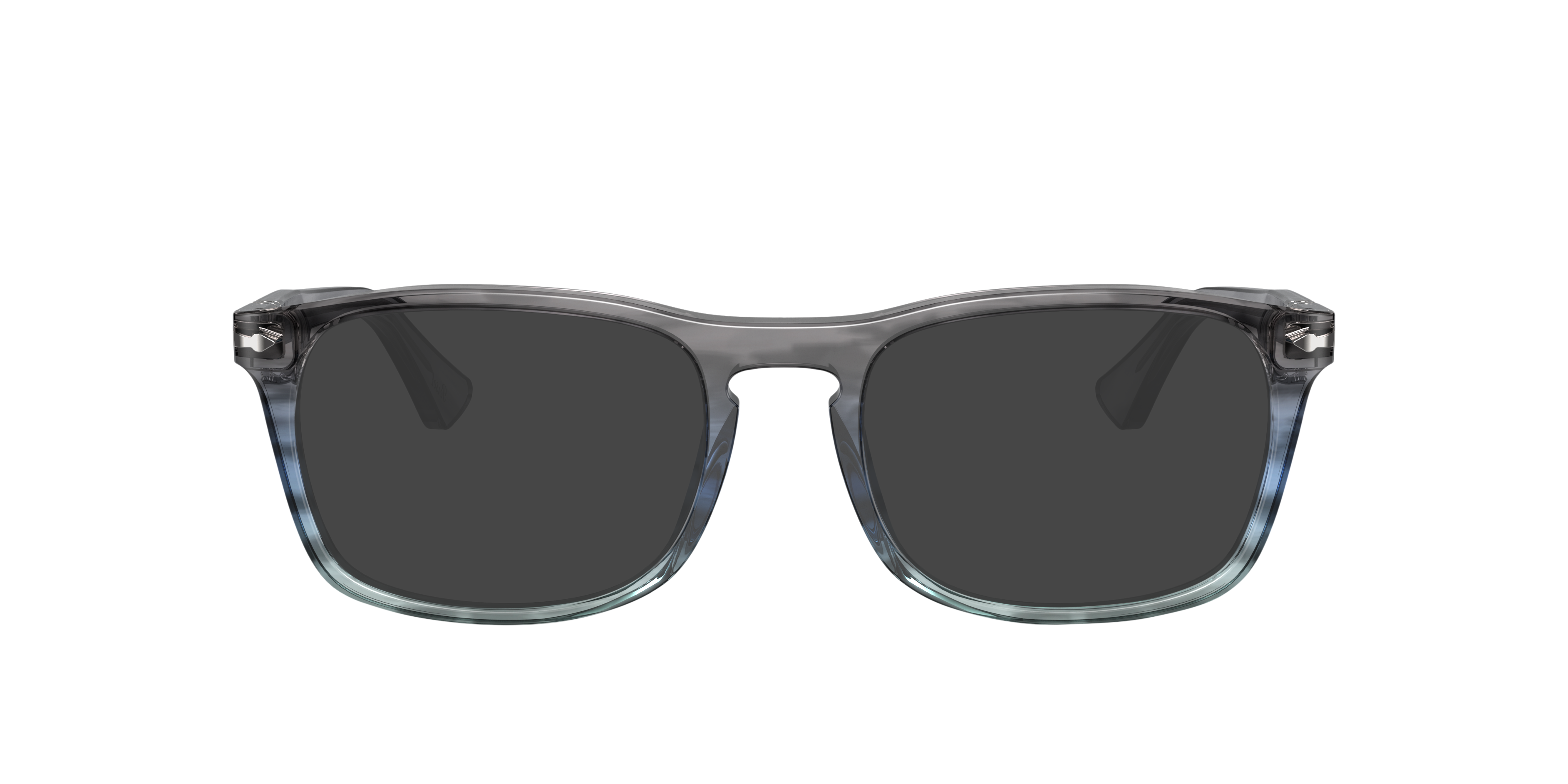 PO3344V Striped Grey Gradient Blue AcetatEyeglass Frames von B24, mit getönten Gläsern