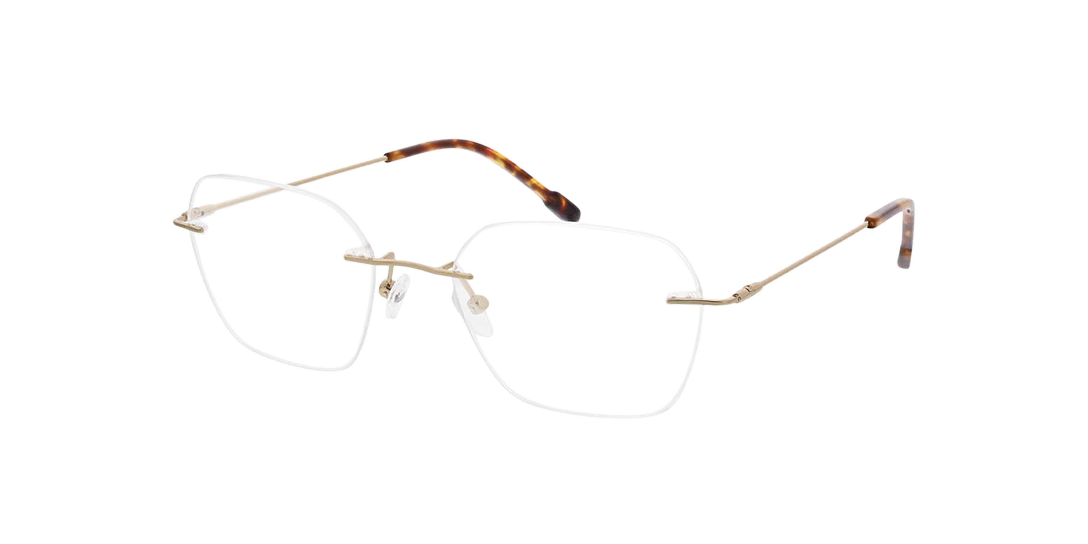 Frieda Gold MetallEyeglass Frames von B24, Dreiviertelansicht