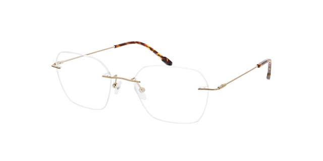Frieda Goud MetaalEyeglass Frames van B24, Hoekweergave