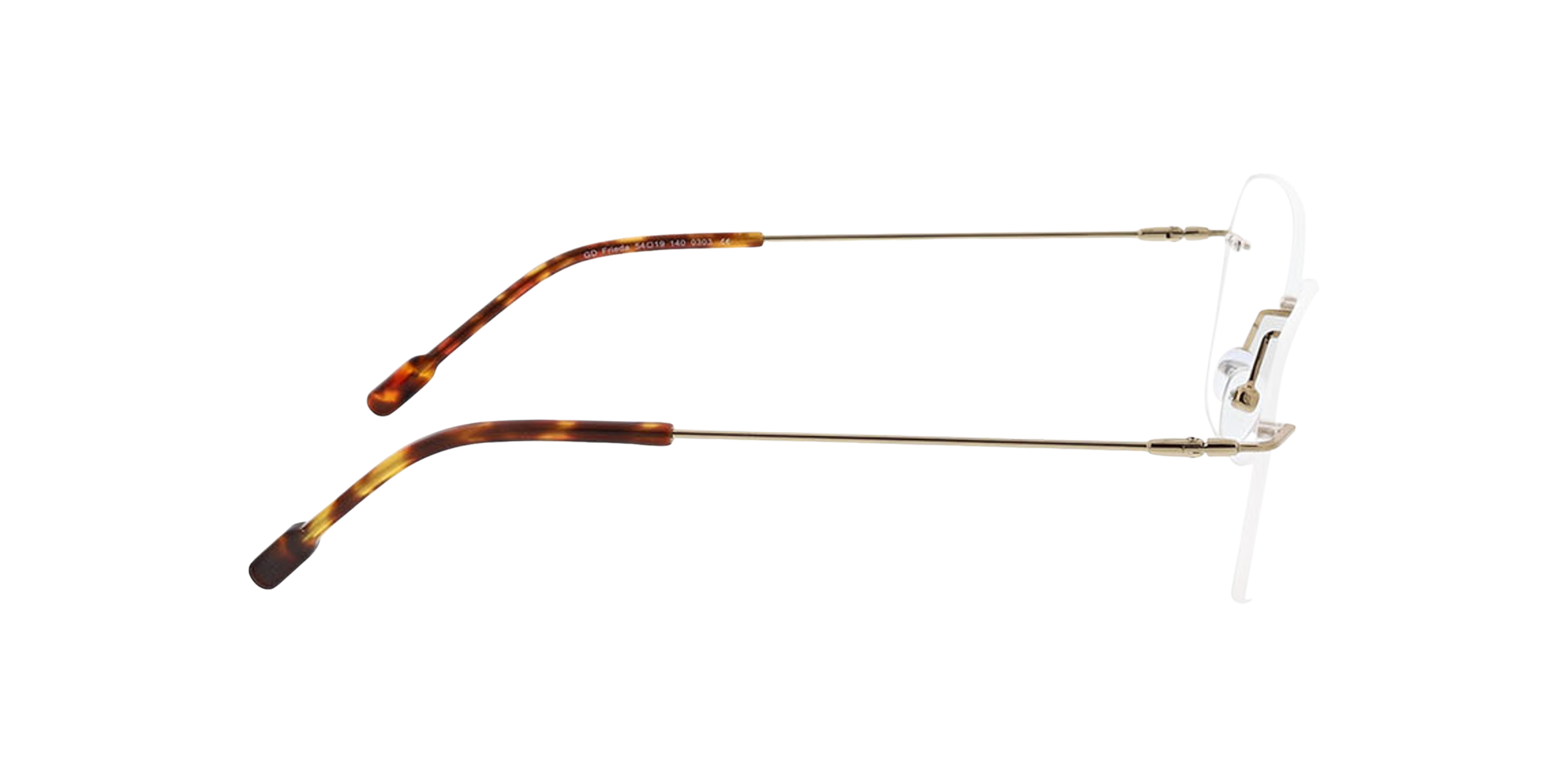 Frieda Gold MetallEyeglass Frames von B24, Seitenansicht